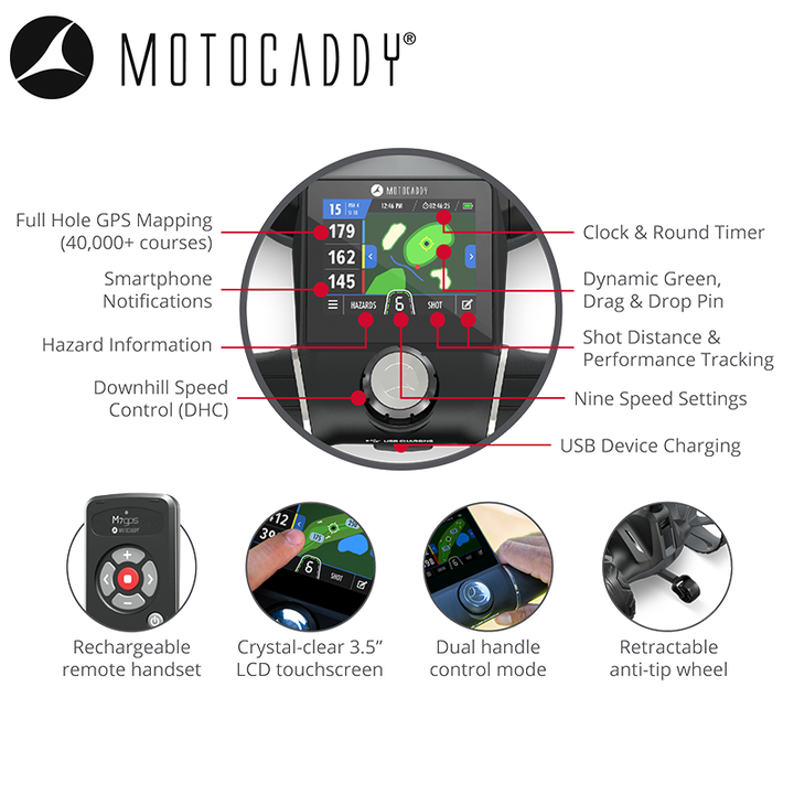Motocaddy-M7-GPS-Remote-Graphite-Handle-Features