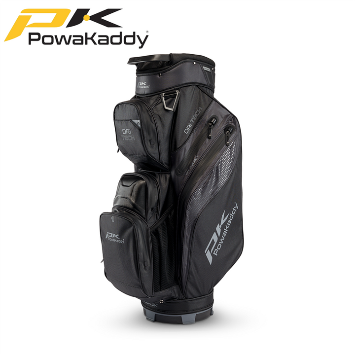 Powakaddy-Dri-Tech-Golf-Bag-Stealth-Black-Angled