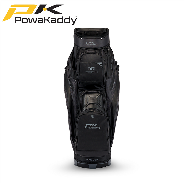 Powakaddy-Dri-Tech-Golf-Bag-Stealth-Black-Front