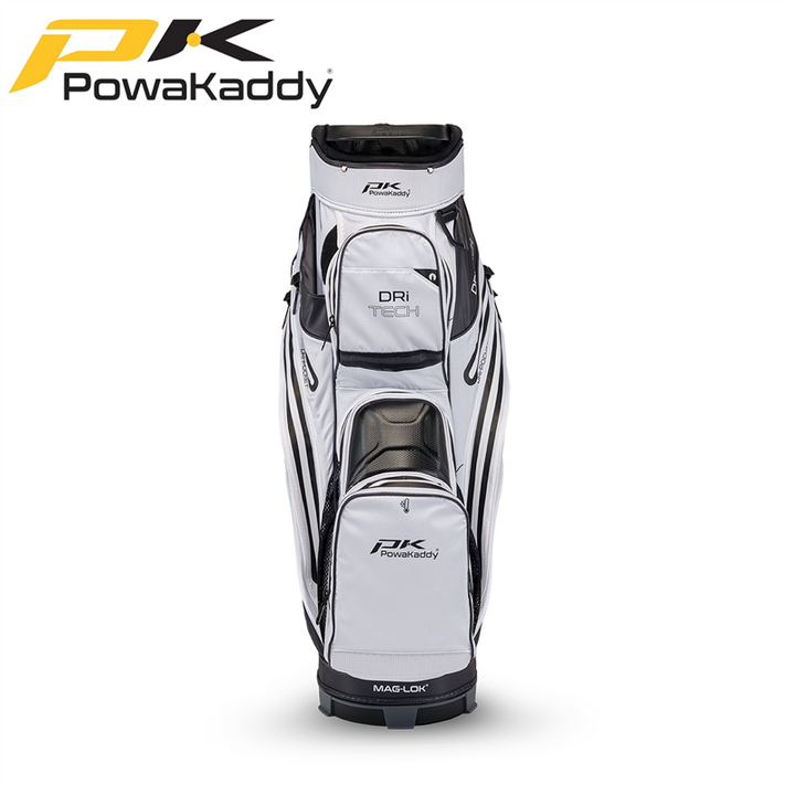 Powakaddy-Dri-Tech-Golf-Bag-White-Black-Front