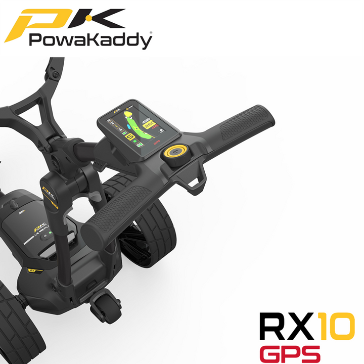 Powakaddy-RX10-GPS-Remote-Stealth-Black-Handle-Above