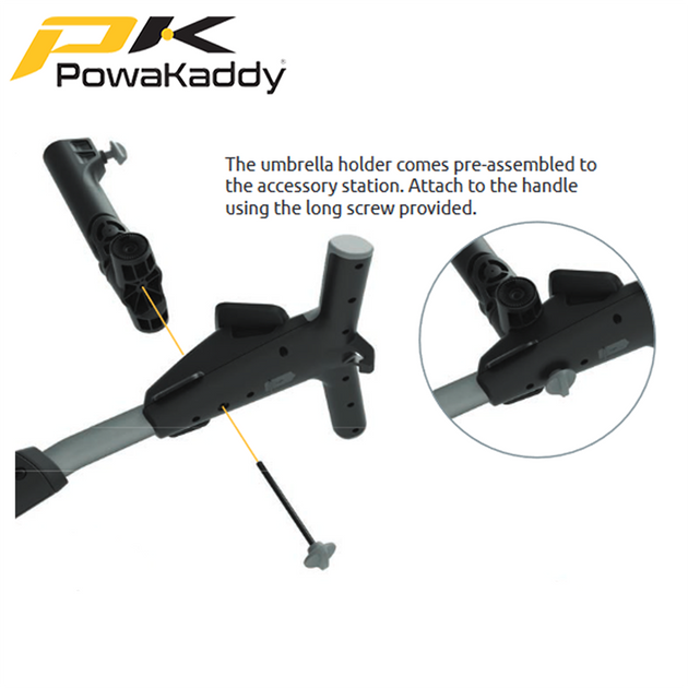 Caddycare Powakaddy Umbrella Holder Long Bolt Caddycare Limited