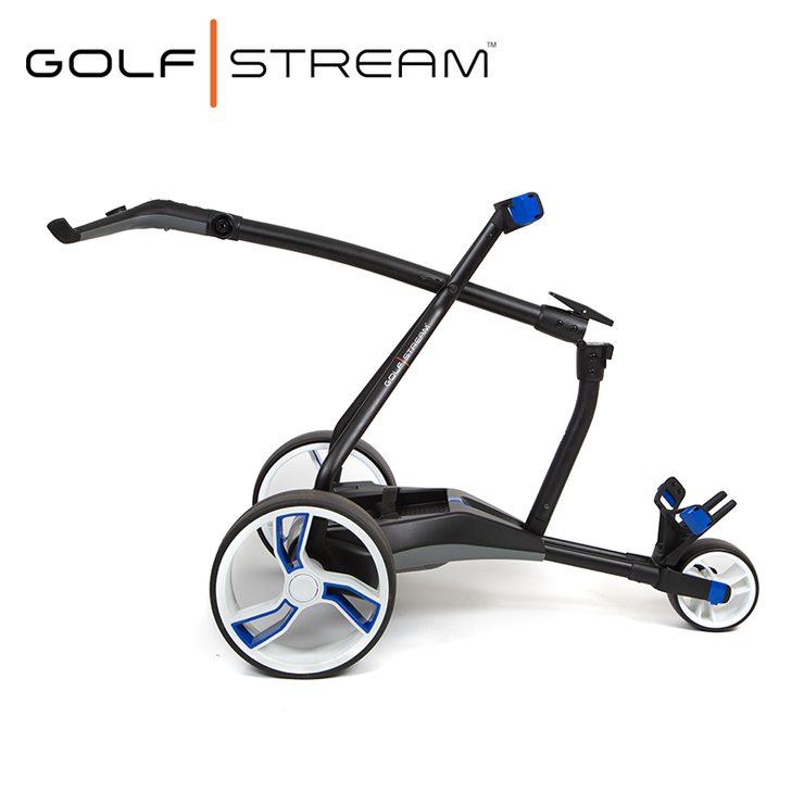 Golfstream-Blue-Electric-Golf-Trolley-Folded-Side2