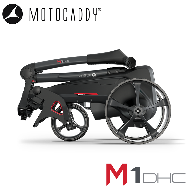 Motocaddy-M1-DHC-Electric-Trolley-Folded-Side