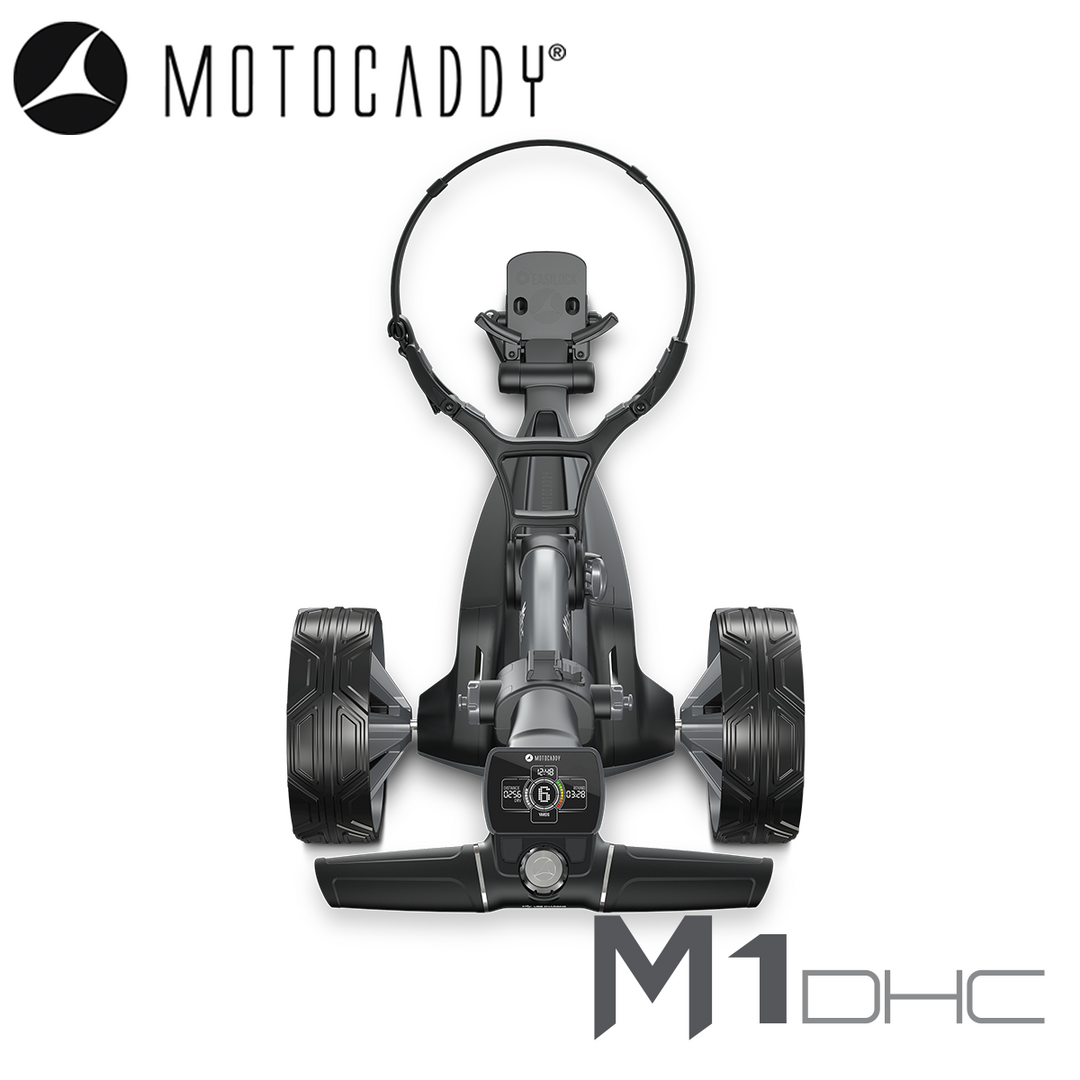 Motocaddy-M1-DHC-Electric-Trolley-Handle-Above