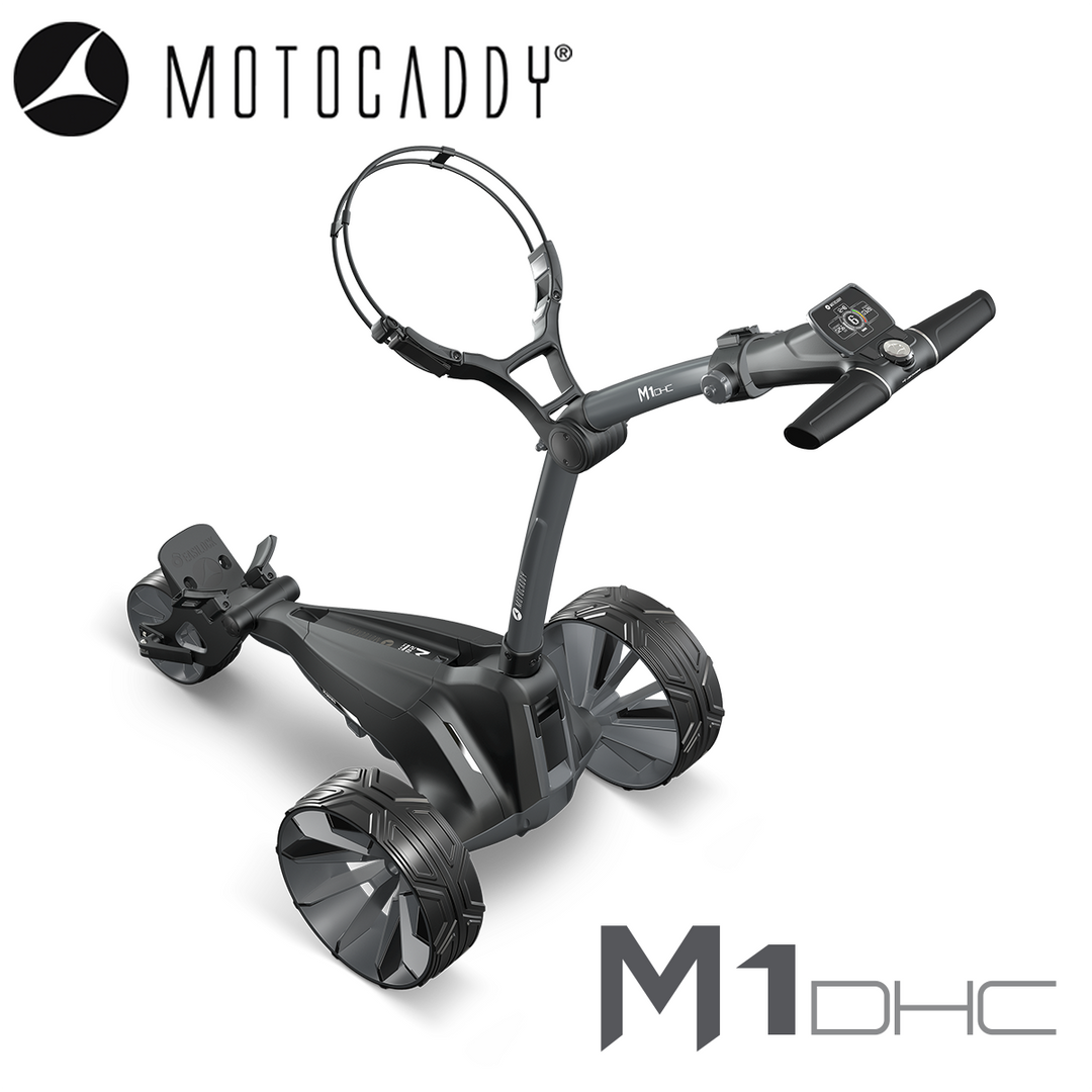 Motocaddy-M1-DHC-Electric-Trolley-High-Angle