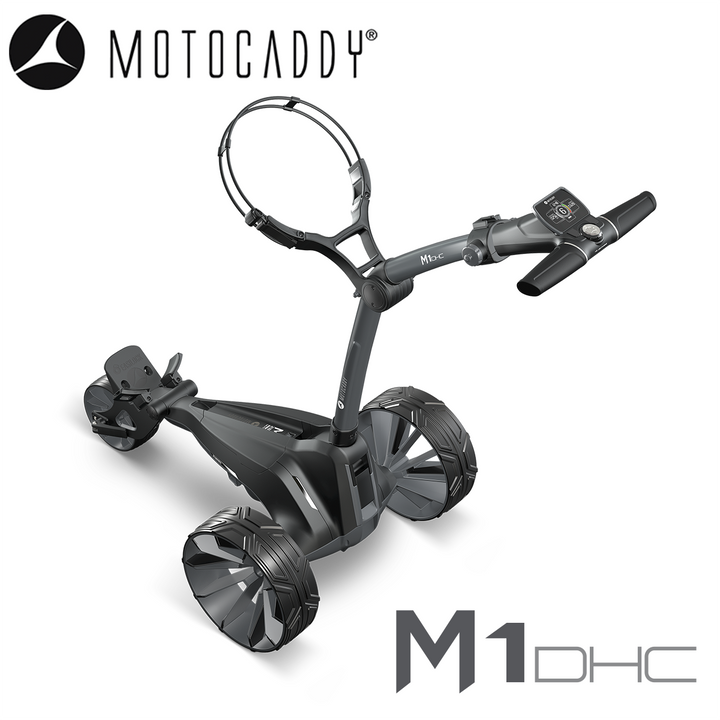 Motocaddy-M1-DHC-Electric-Trolley-High-Angle