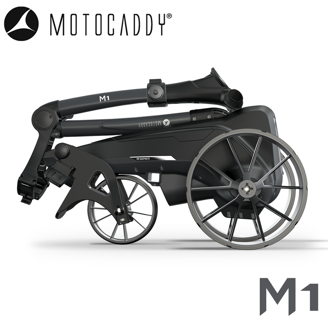 Motocaddy-M1-Electric-Trolley-Folded-Side