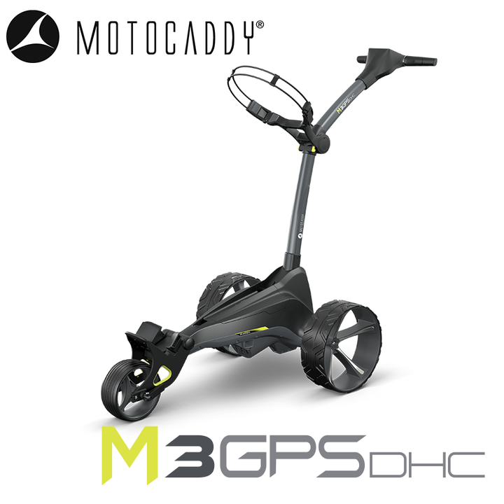 Analyzing image  Motocaddy-M3-GPS-DHC-Electric-Trolley-Angled