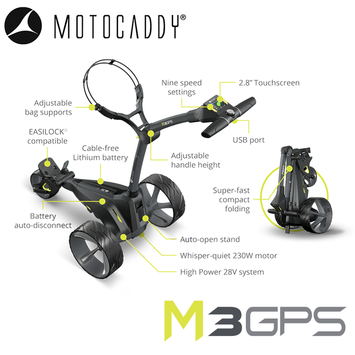 Analyzing image  Motocaddy-M3-GPS-Electric-Trolley-Features