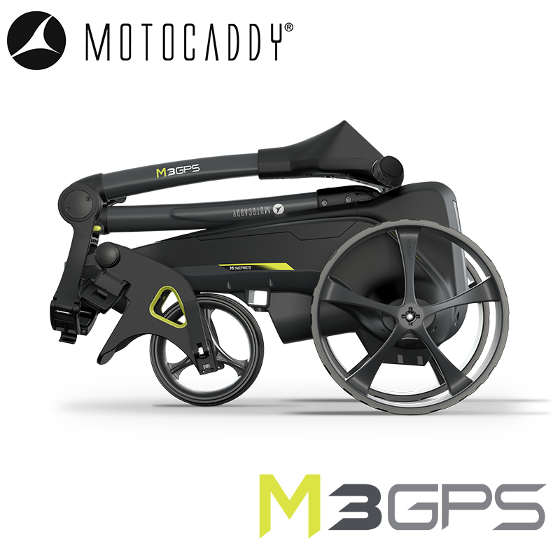 Motocaddy-M3-GPS-Electric-Trolley-Folded-Side
