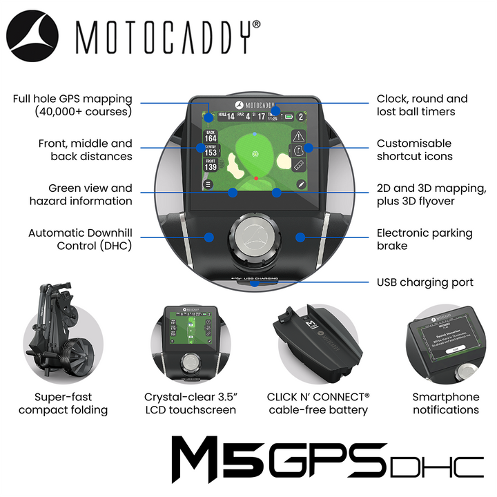 Motocaddy-M5-GPS-DHC-Electric-Trolley-Display-Features