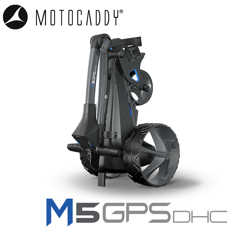 Analyzing image  Motocaddy-M5-GPS-DHC-Electric-Trolley-Folded-Angle