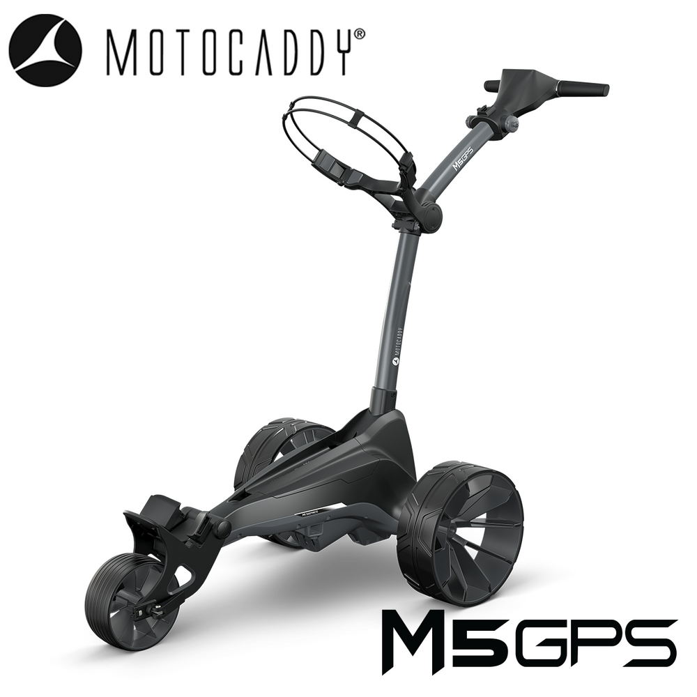 Motocaddy-M5-GPS-Electric-Trolley-Angled