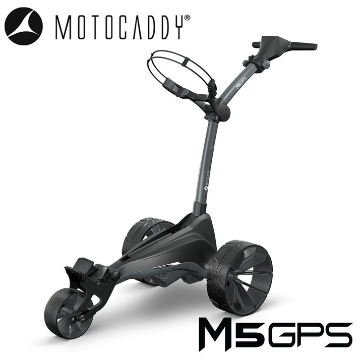 Motocaddy-M5-GPS-Electric-Trolley-Angled