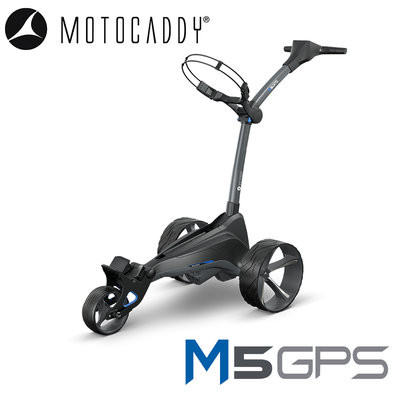 Motocaddy-M5-GPS-Electric-Trolley-Angled