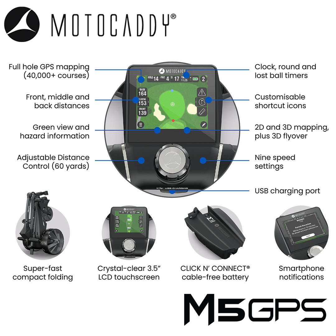 Motocaddy-M5-GPS-Electric-Trolley-Display-Features