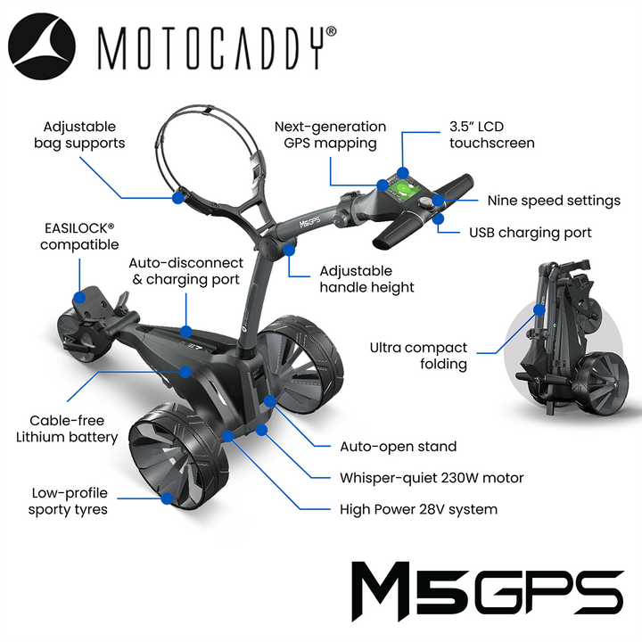 Motocaddy-M5-GPS-Electric-Trolley-Features