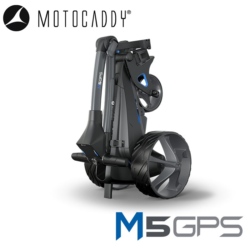 Motocaddy-M5-GPS-Electric-Trolley-Folded-Angle
