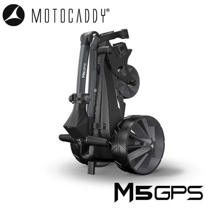 Motocaddy-M5-GPS-Electric-Trolley-Folded-Angle