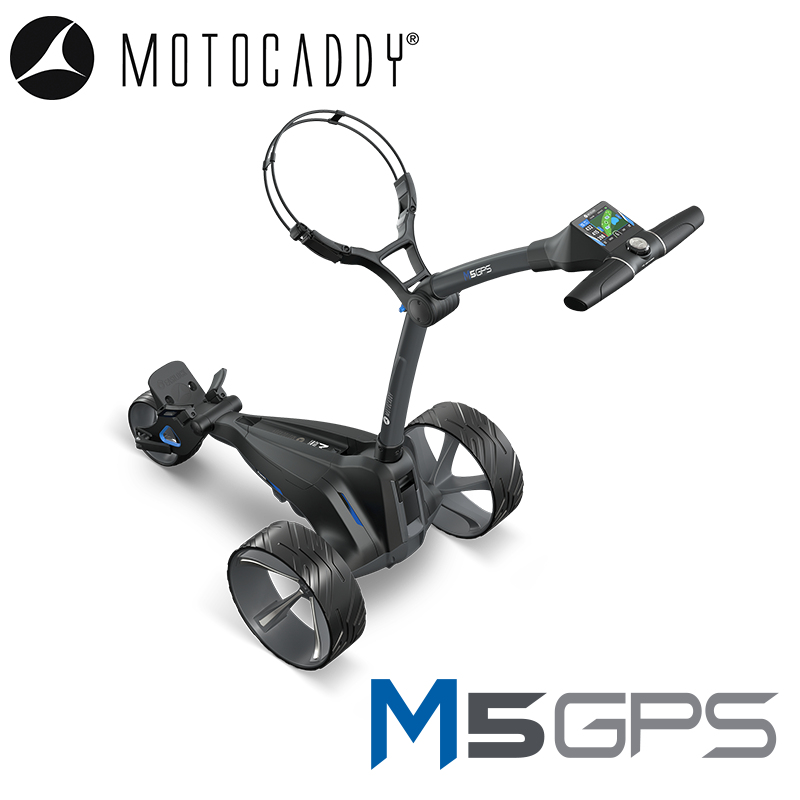 Motocaddy-M5-GPS-Electric-Trolley-High-Angle