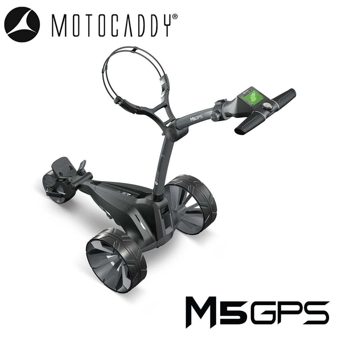 Motocaddy-M5-GPS-Electric-Trolley-High-Angle