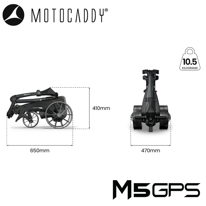 Motocaddy-M5-GPS-Electric-Trolley-Specifications