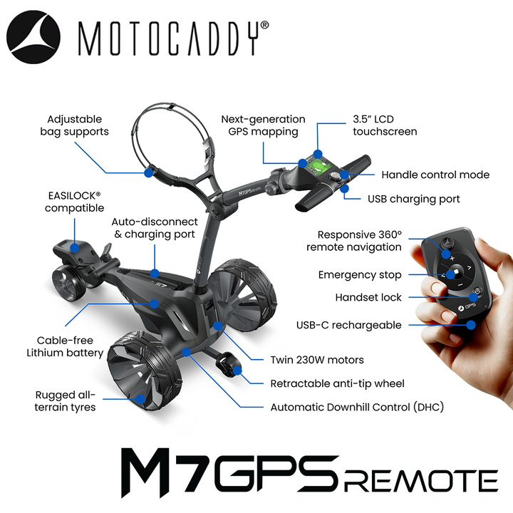 Motocaddy-M7-GPS-Remote-Electric-Trolley-Features