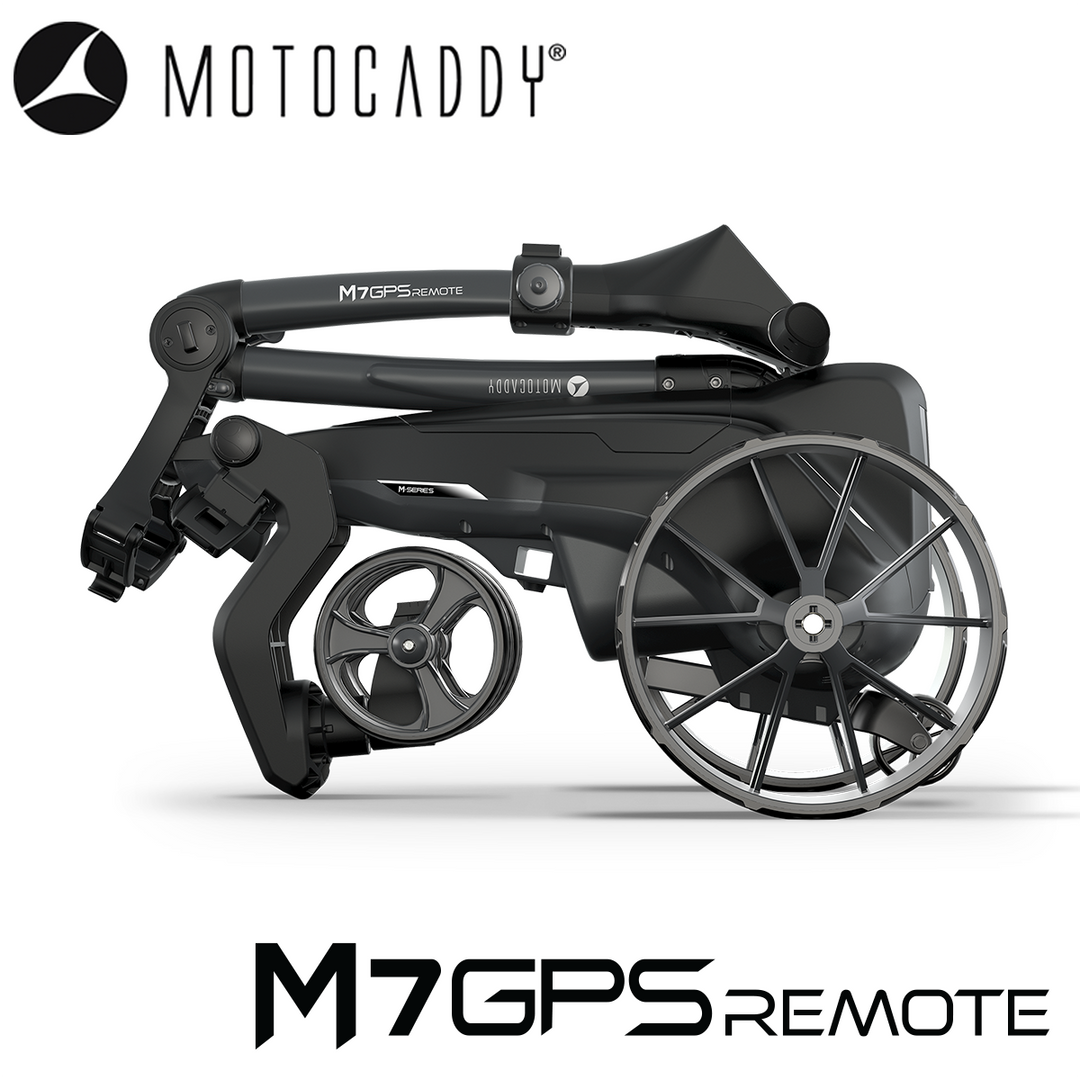 Motocaddy-M7-GPS-Remote-Electric-Trolley-Folded-Side