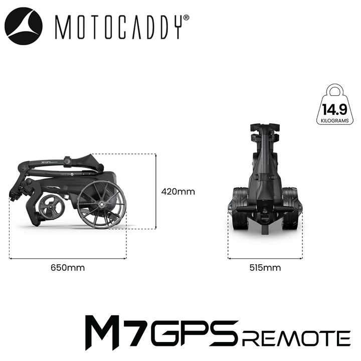 Motocaddy-M7-GPS-Remote-Electric-Trolley-Handle-Specifications