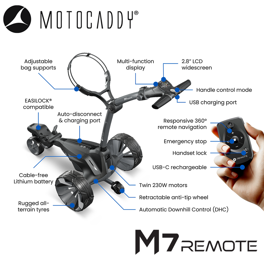 Motocaddy-M7-Remote-Electric-Trolley-Features