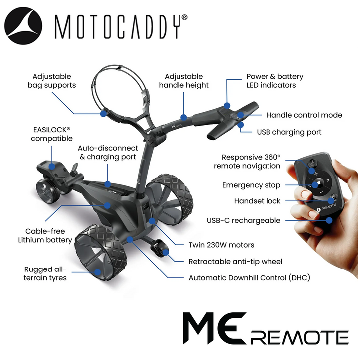 Motocaddy-ME-Remote-Electric-Trolley-Features