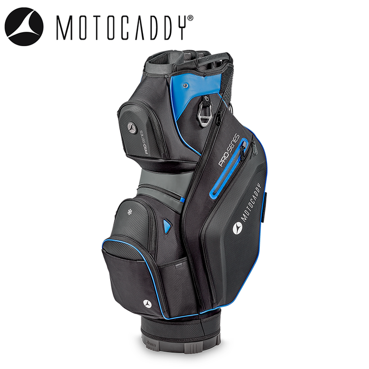 Motocaddy-Pro-Series-Golf-Bag-Black-Blue-Left