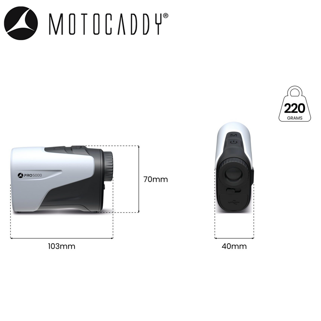 Motocaddy-Pro5000-Laser-Rangefinder-Specifications