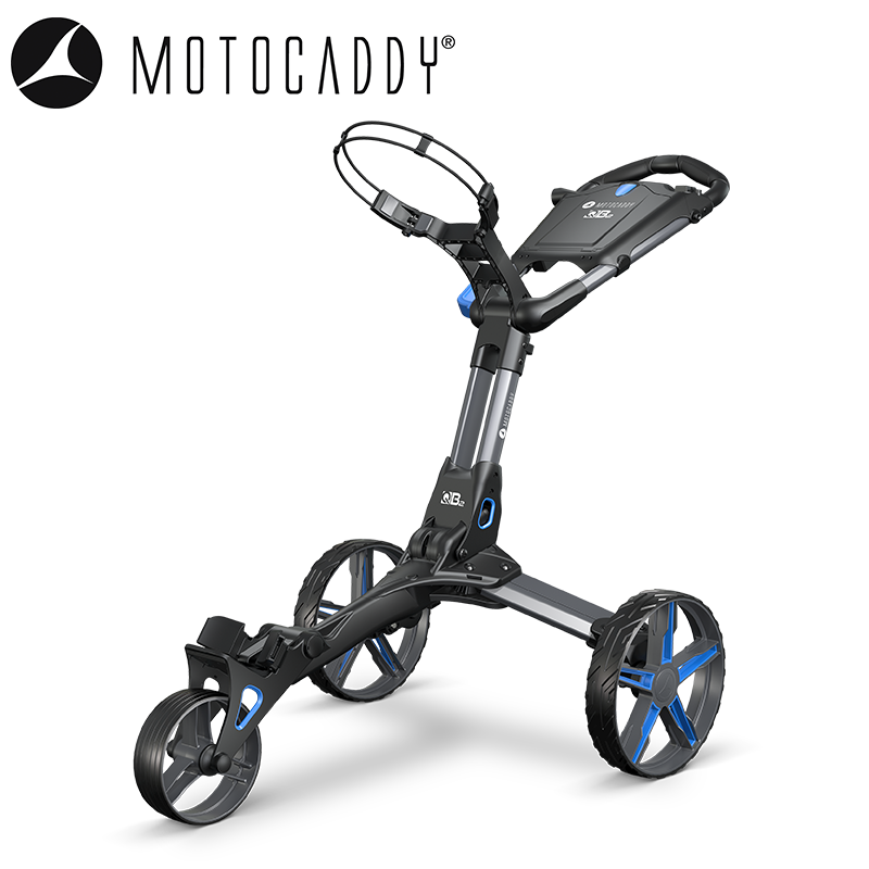 Motocaddy-QB2-Push-Trolley-Blue-Angled