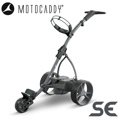 Motocaddy-SE-Electric-Trolley-Graphite-Angled
