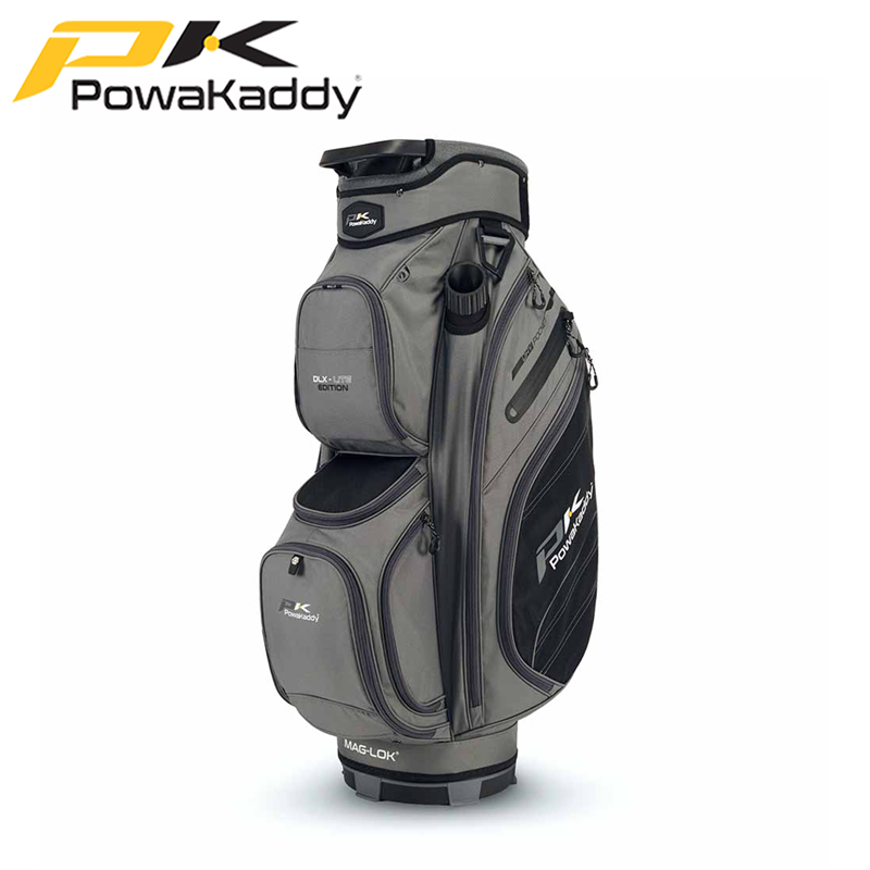 Powakaddy-DLX-Lite-Bag-Gun-Metal-Black-Angled
