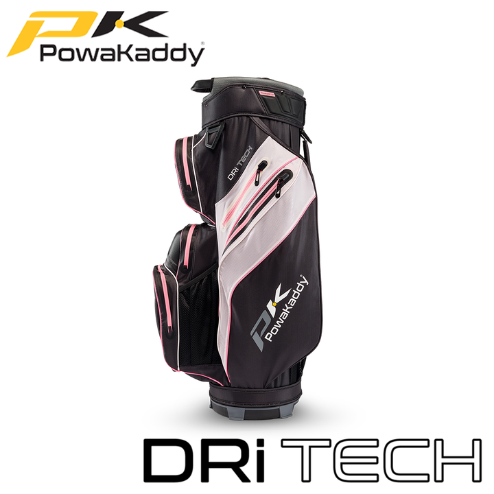Powakaddy-Dri-Tech-Golf-Bag-Black-Pink-Side