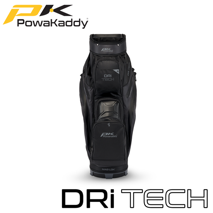 Powakaddy-Dri-Tech-Golf-Bag-Stealth-Black-Front