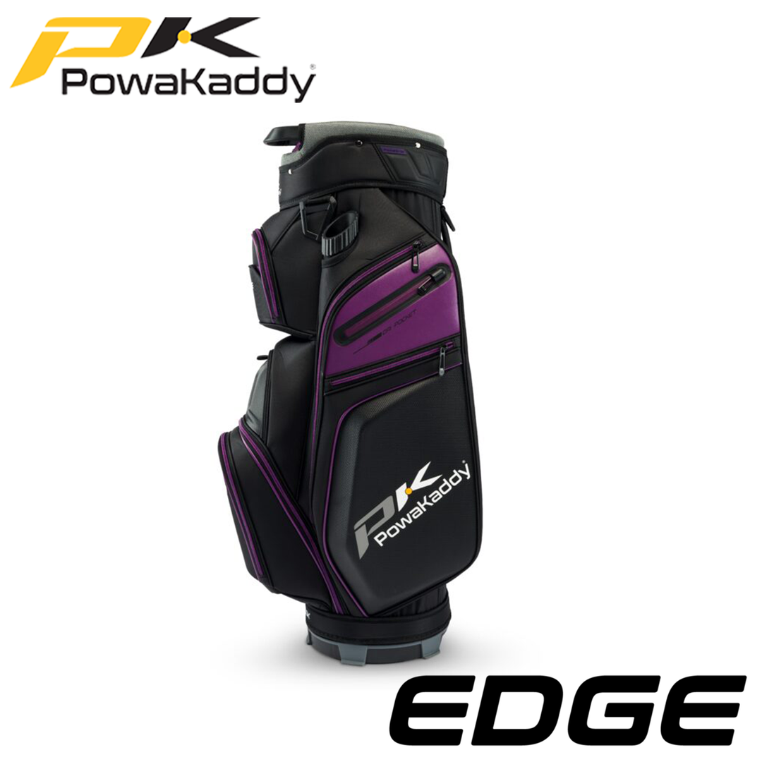 Powakaddy-Edge-Golf-Bag-Gunmetal-Purple-Side