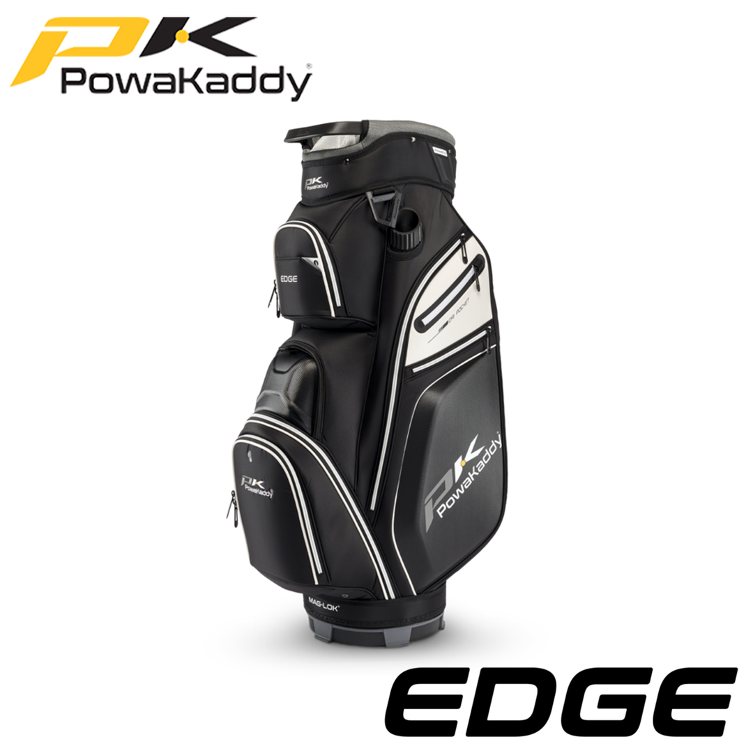Powakaddy-Edge-Golf-Bag-Gunmetal-White-Angle