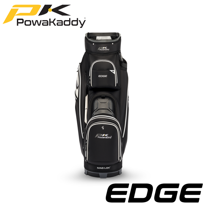 Powakaddy-Edge-Golf-Bag-Gunmetal-White-Front