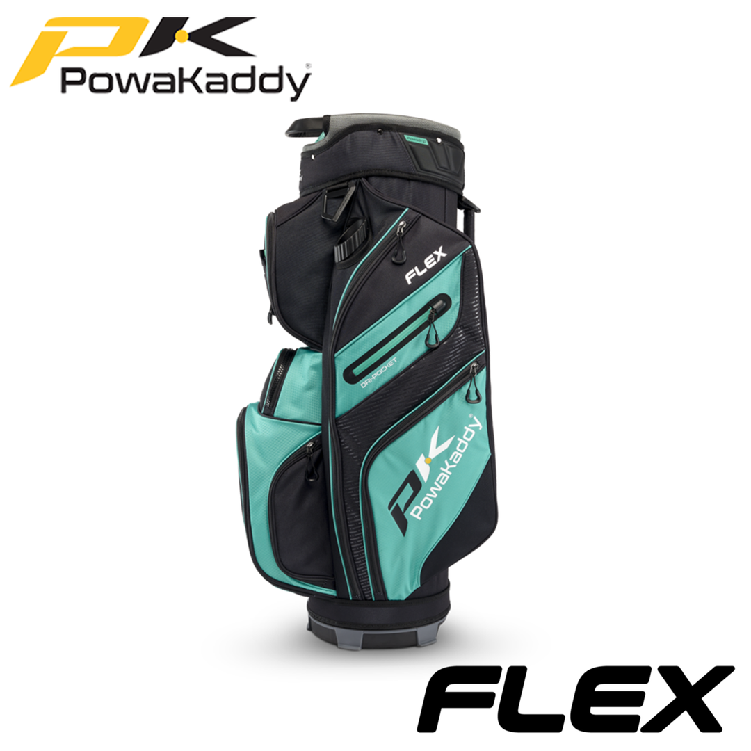 Powakaddy-Flex-Golf-Bag-Teal-Grey-Side