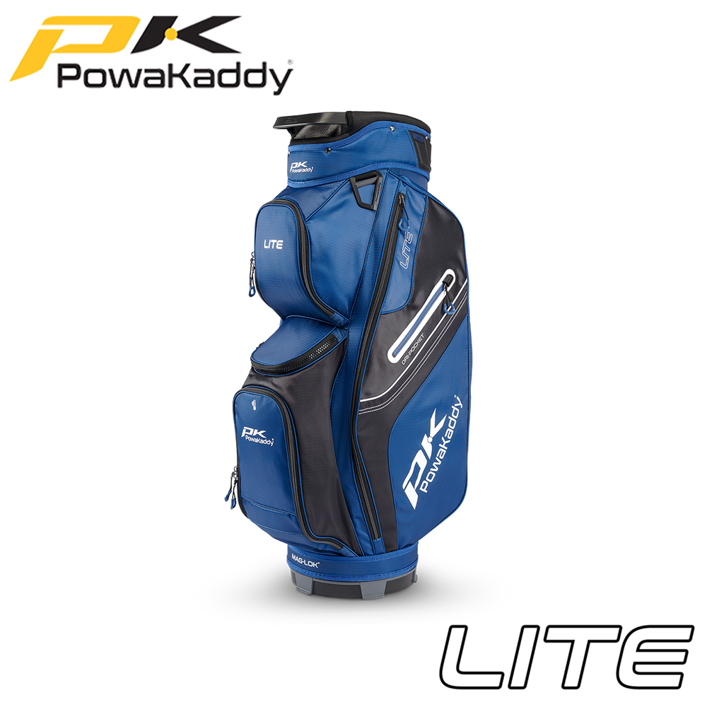 Powakaddy-Lite-Golf-Bag-Navy-Gunmetal-Angle
