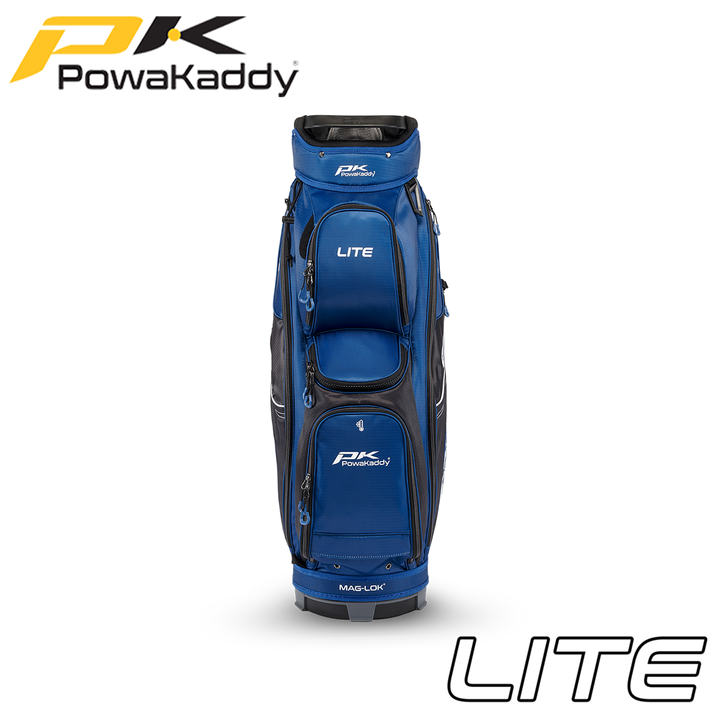 Powakaddy-Lite-Golf-Bag-Navy-Gunmetal-Front