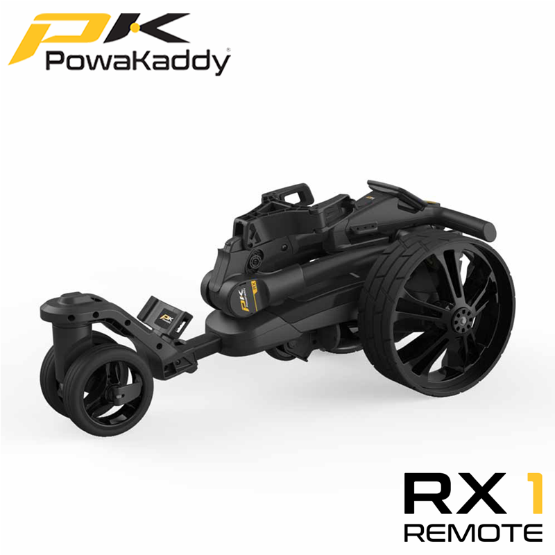 Powakaddy-RX1-Remote-Stealth-Black-Folded-Angled