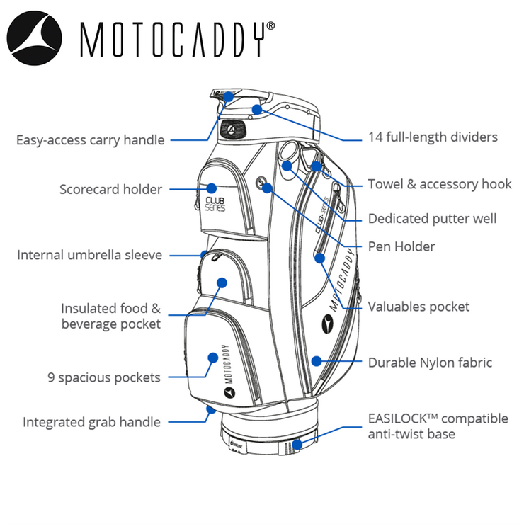 Motocaddy-Club-Series-Bag-Features