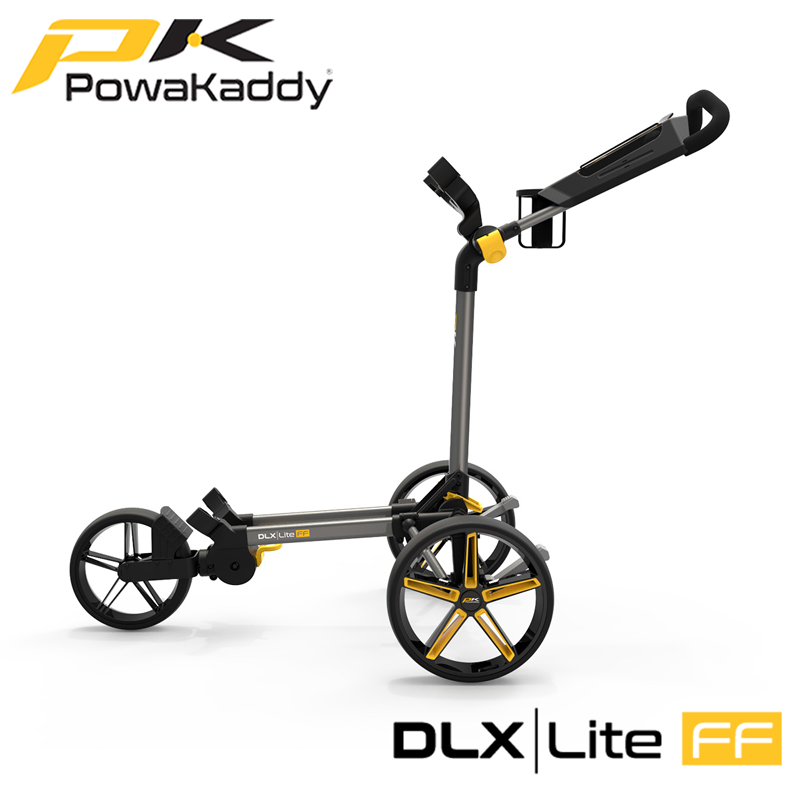 Powakaddy-DLX-Push-Gunmetal-Yellow-Side