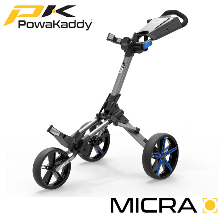 Powakaddy-Micra-Push-Black-Blue-Angled